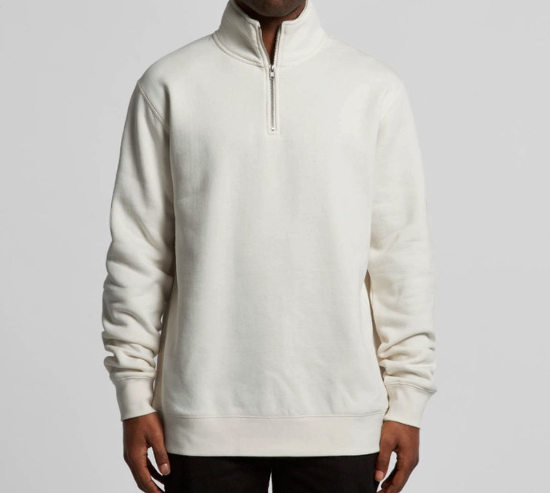 AS Colour Stencil Half Zip Crew 5125 Ecru
